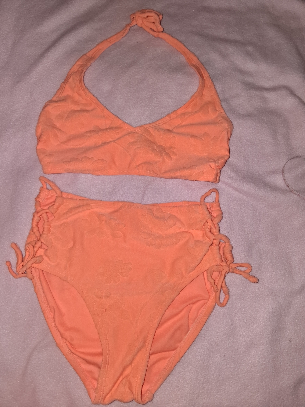 Orange Halter High-Waist Bikini Set